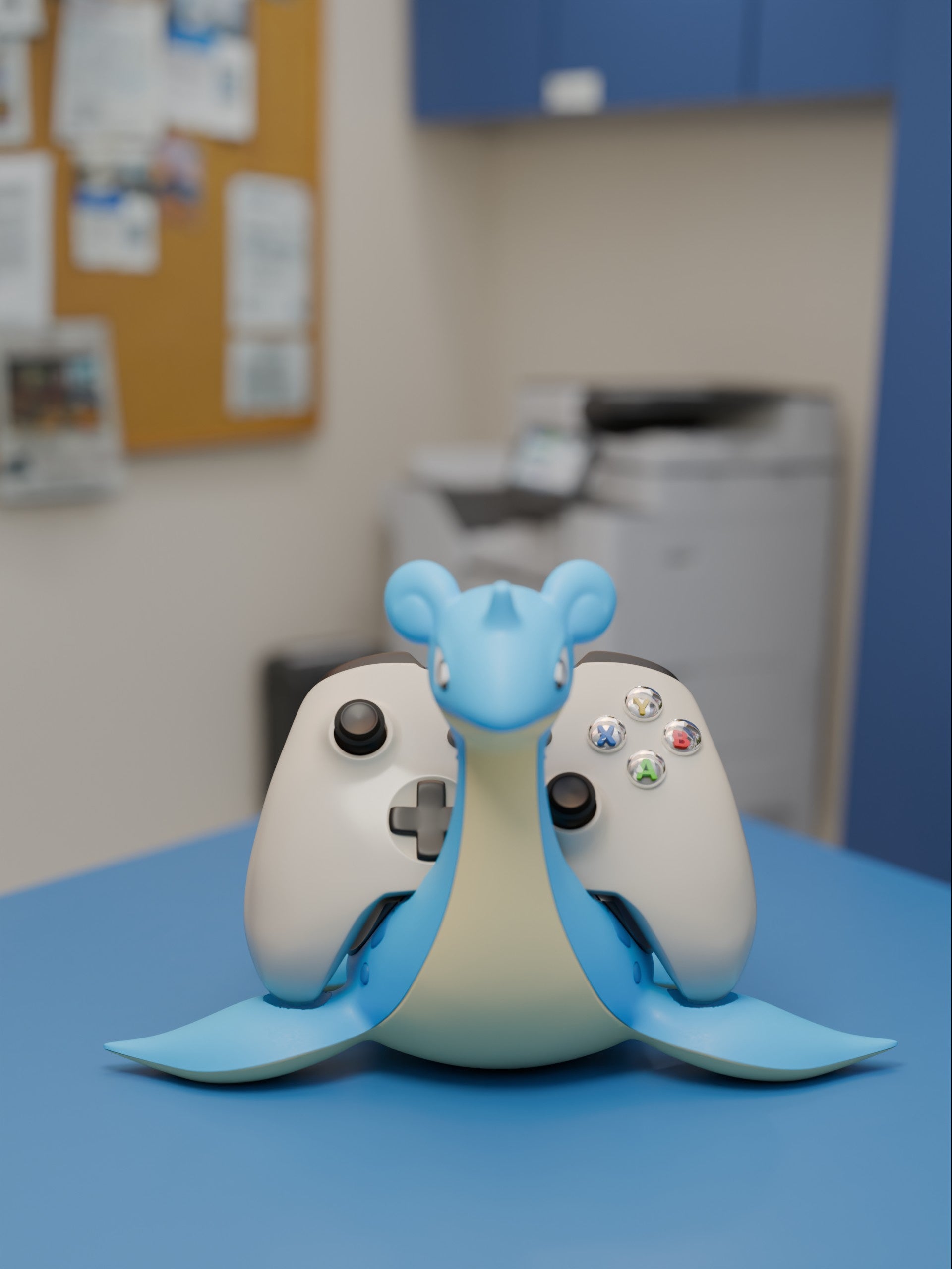 Lapras Controller Holder & Stand, Water Type Fan Art Gaming Accessory, Compatible with Xbox, PS5, Nintendo Switch Pro, Gamer Gift