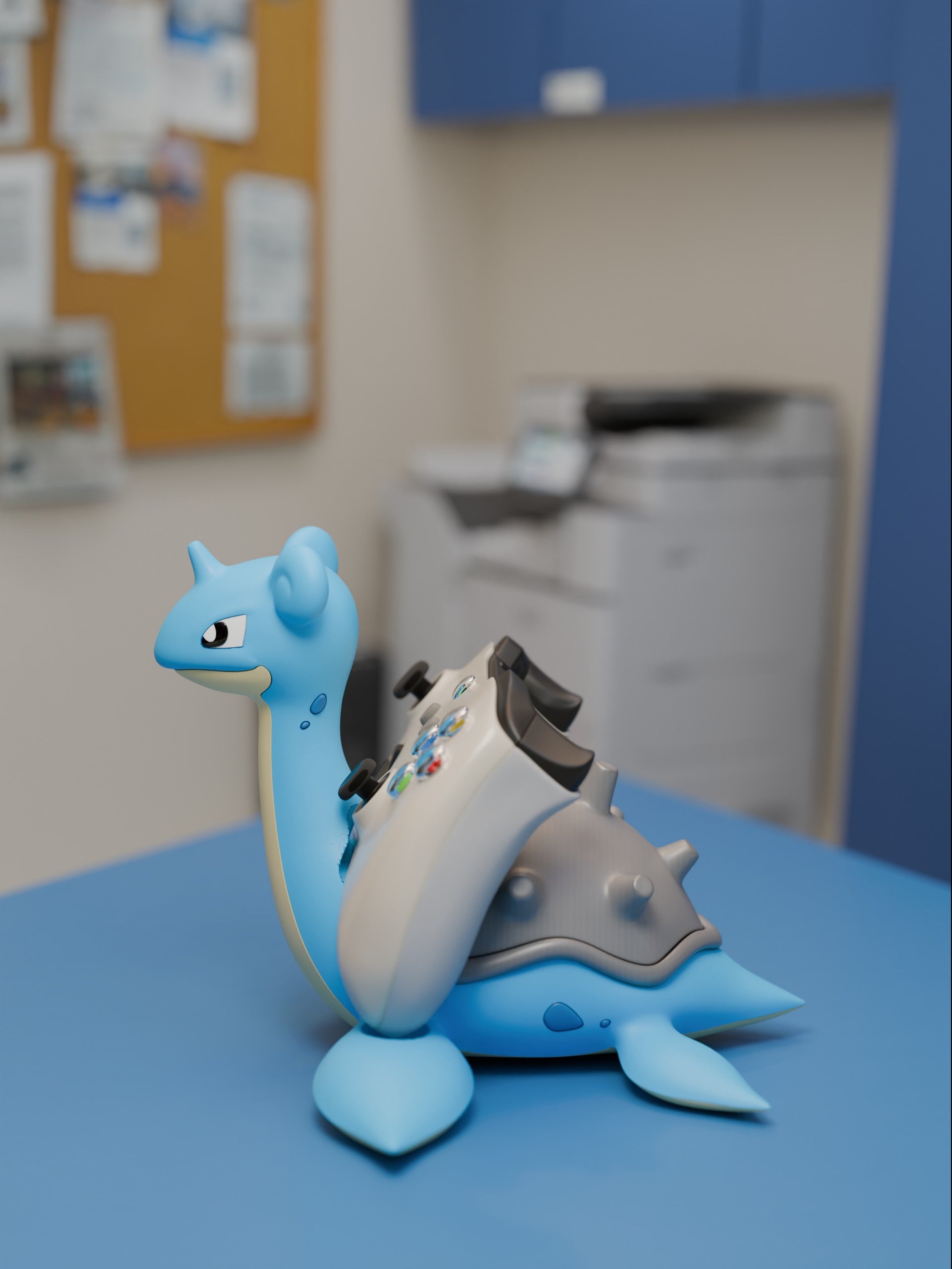 Lapras Controller Holder & Stand, Water Type Fan Art Gaming Accessory, Compatible with Xbox, PS5, Nintendo Switch Pro, Gamer Gift