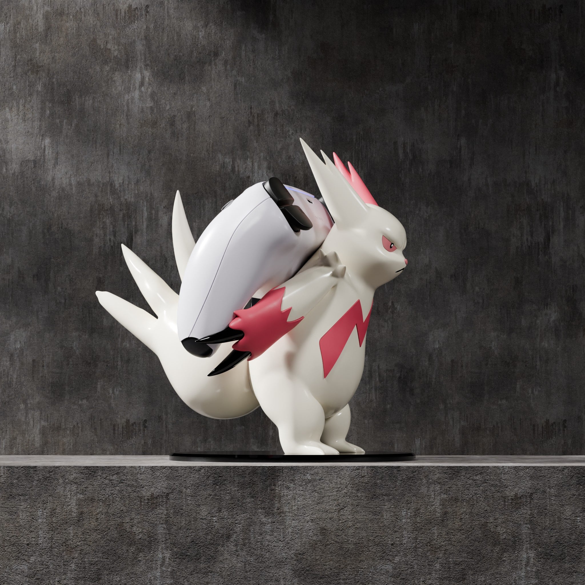 Zangoose Controller Holder Stand – Pokémon Gaming Dock for PS5 & Xbox – 3D Printed Desk Decor – Gamer Gift Idea