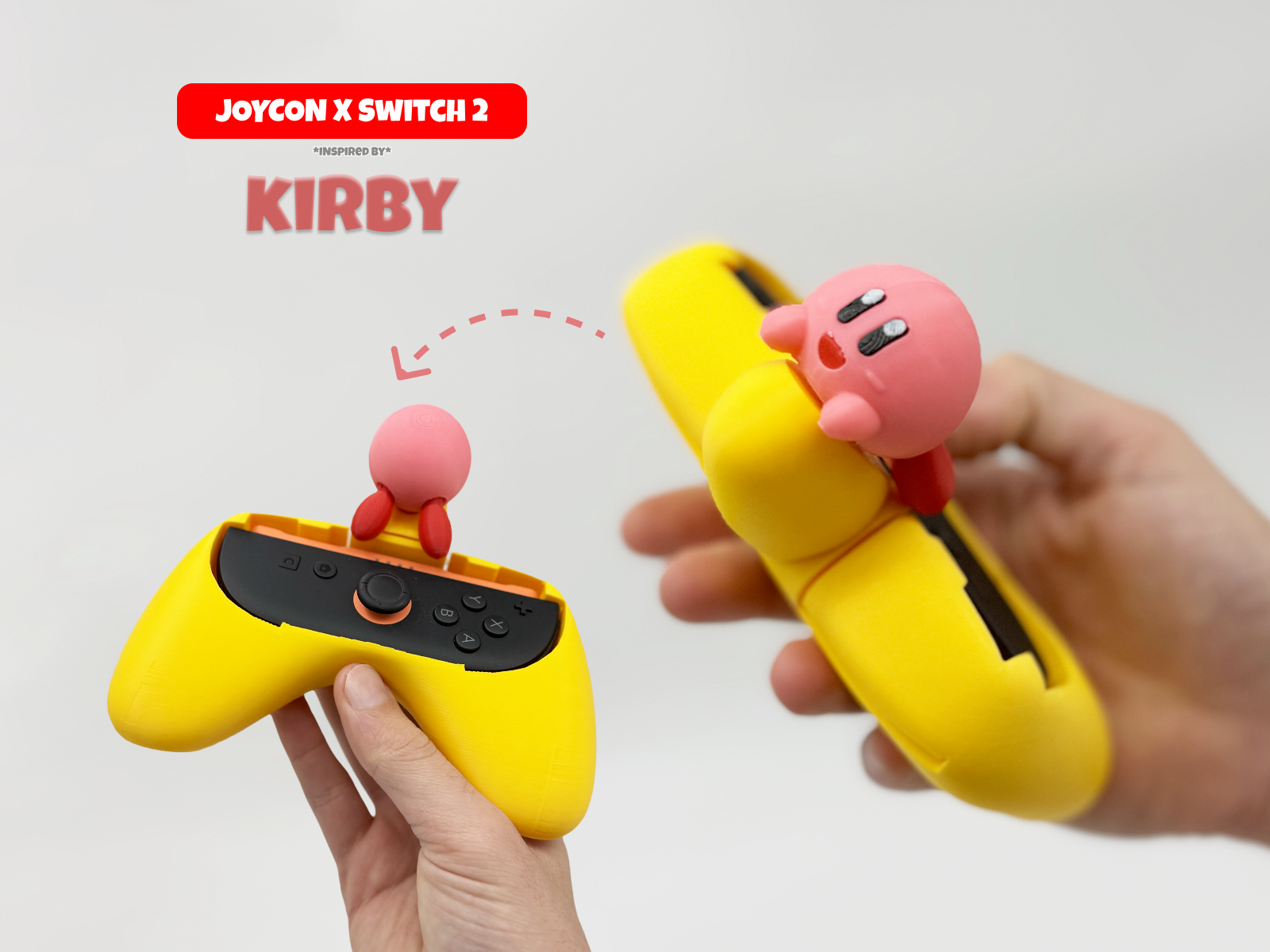 Kirby Inspired Joy-Con Grip for Nintendo Switch 2 – Ergonomic Controller Holder for Gamers
