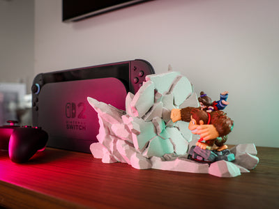 Donkey Kong Nintendo Switch 2 Dock Cover – 3D Printed Jungle Display Stand – Gorilla Smash Console Decor