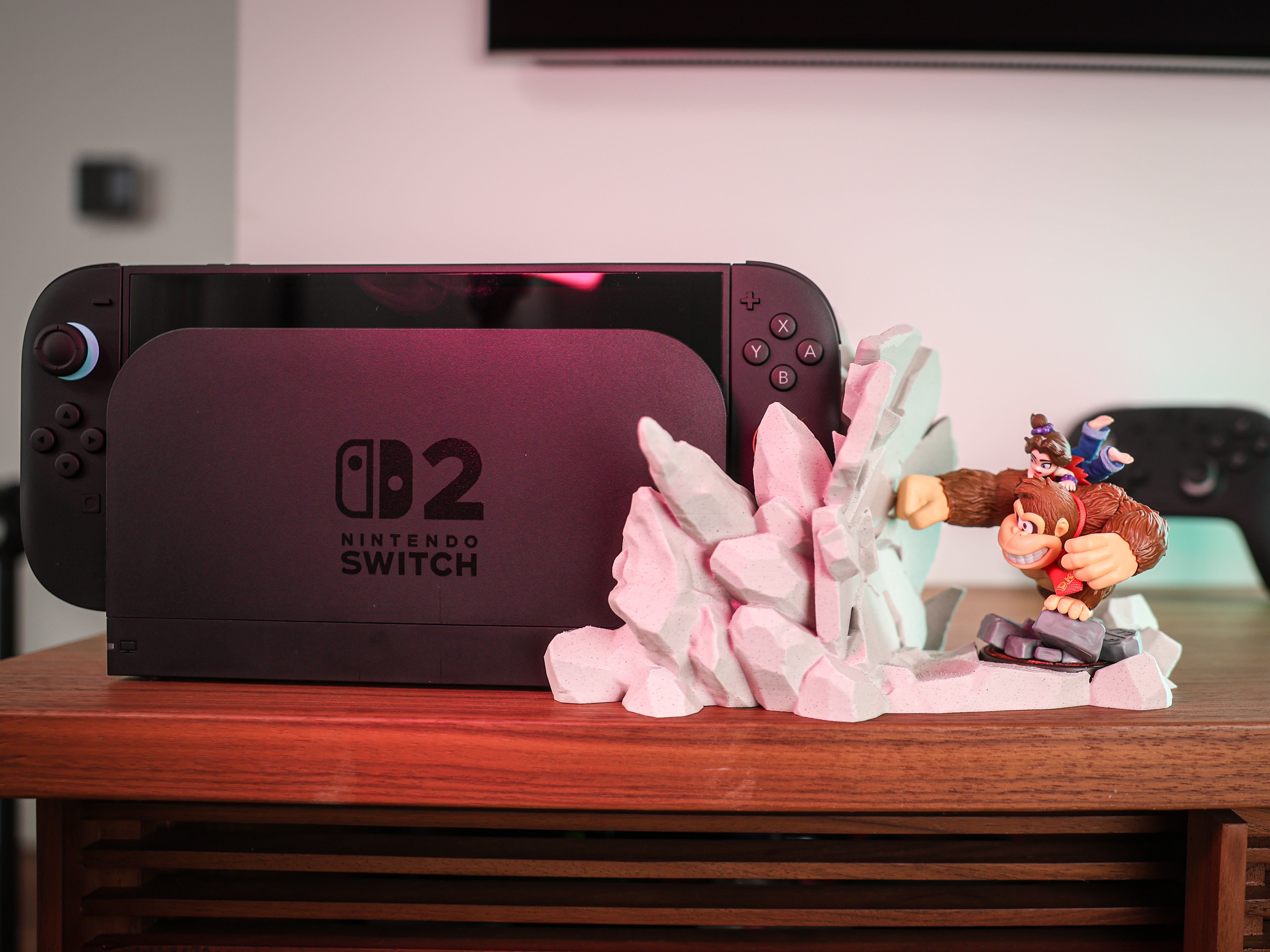 Donkey Kong Nintendo Switch 2 Dock Cover – 3D Printed Jungle Display Stand – Gorilla Smash Console Decor