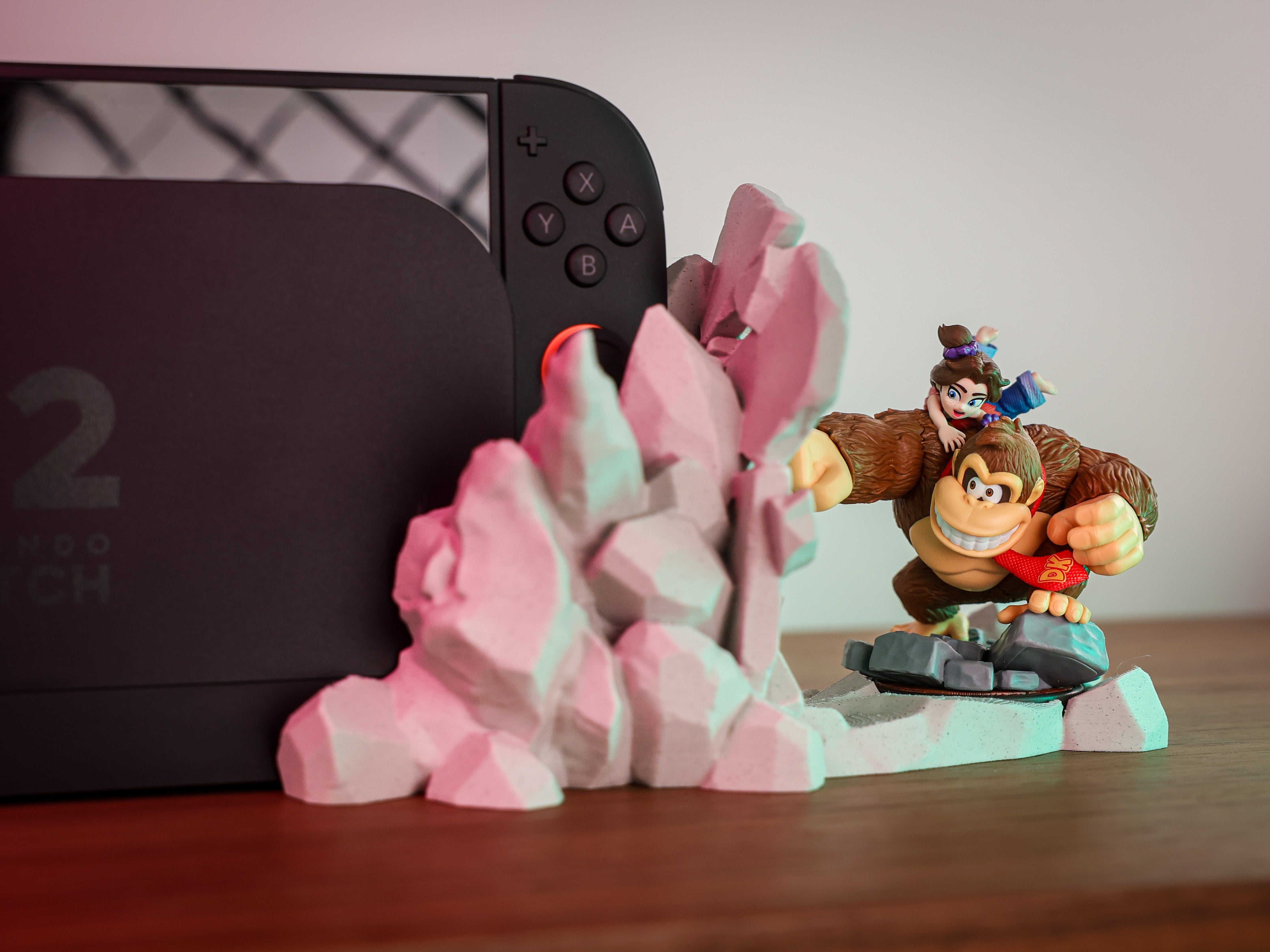 Donkey Kong Nintendo Switch 2 Dock Cover – 3D Printed Jungle Display Stand – Gorilla Smash Console Decor