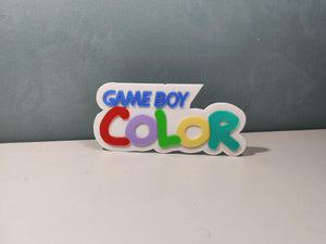 Nintendo Game Boy Color Logo Sign - 3DPrintingLabDesigns