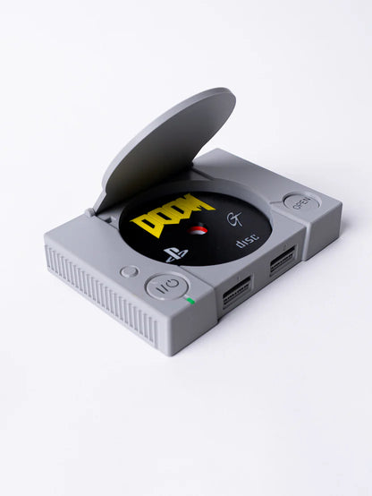 PlayStation 1 Coaster Set: 12 Retro PS1 Game Discs & Console Case