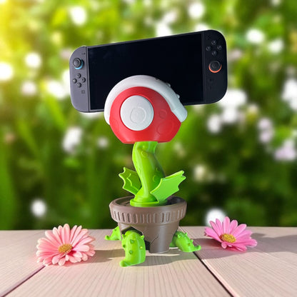 Βάση για το φυτό Piranha - Βάση οθόνης Nintendo Switch 2 - Διακόσμηση παιχνιδιών εμπνευσμένη από το Super Mario