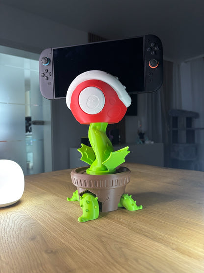 Βάση για το φυτό Piranha - Βάση οθόνης Nintendo Switch 2 - Διακόσμηση παιχνιδιών εμπνευσμένη από το Super Mario