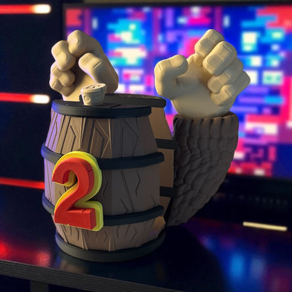 Βάση σύνδεσης Donkey Kong Switch 2 – Βάση Nintendo Switch 2 DK με χώρο αποθήκευσης παιχνιδιών σε βαρέλι και υποδοχές Joy-Con – Jungle Decor