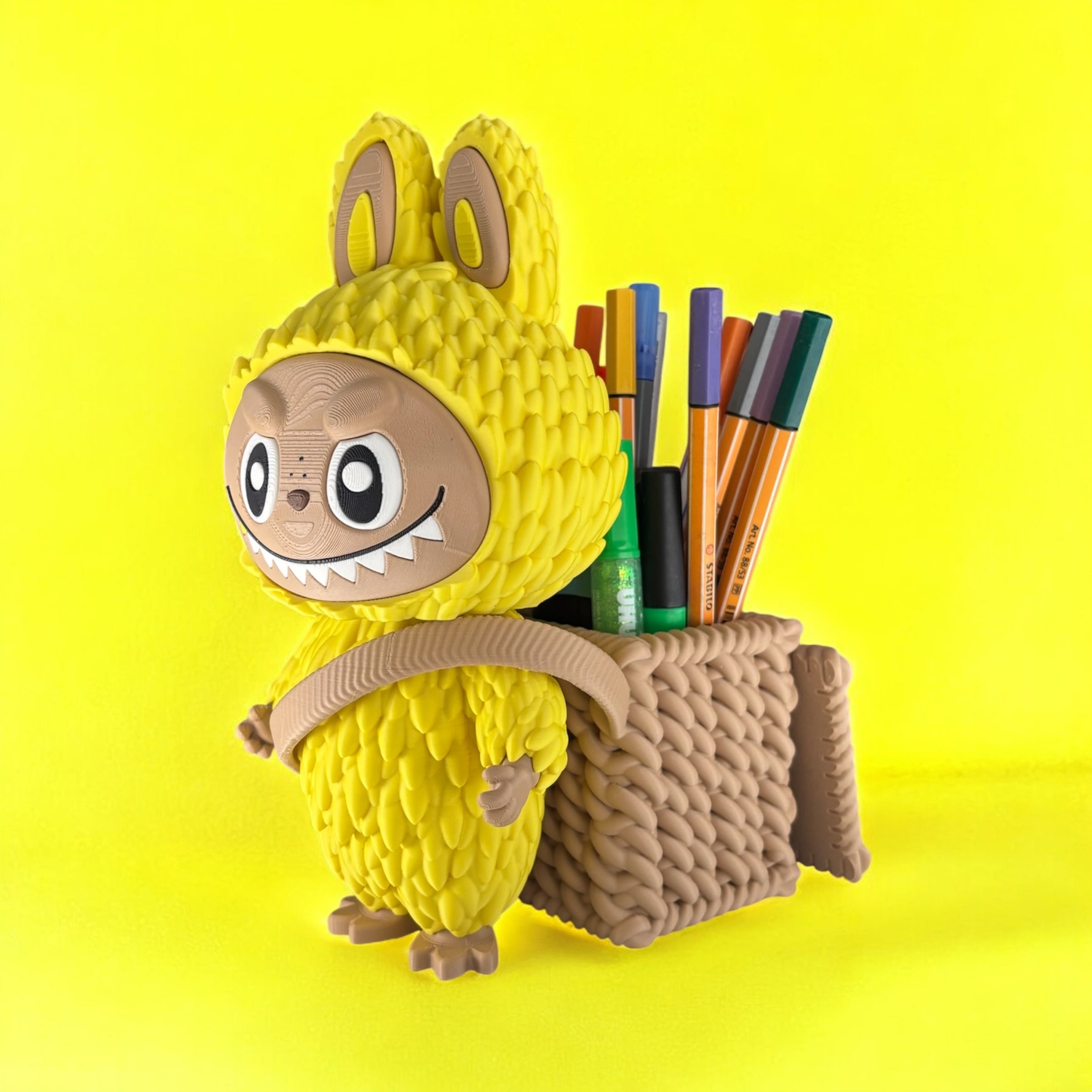 Labubu Doll Desk Organizer – Pop Mart Style Pencil Holder, Cute Monster Back-to-School Desk Friend