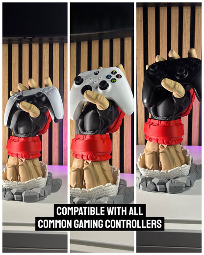 Street Fighter Ryu Controller Stand - Hand & Fist Gaming Controller Holder for PS5, Xbox, Switch