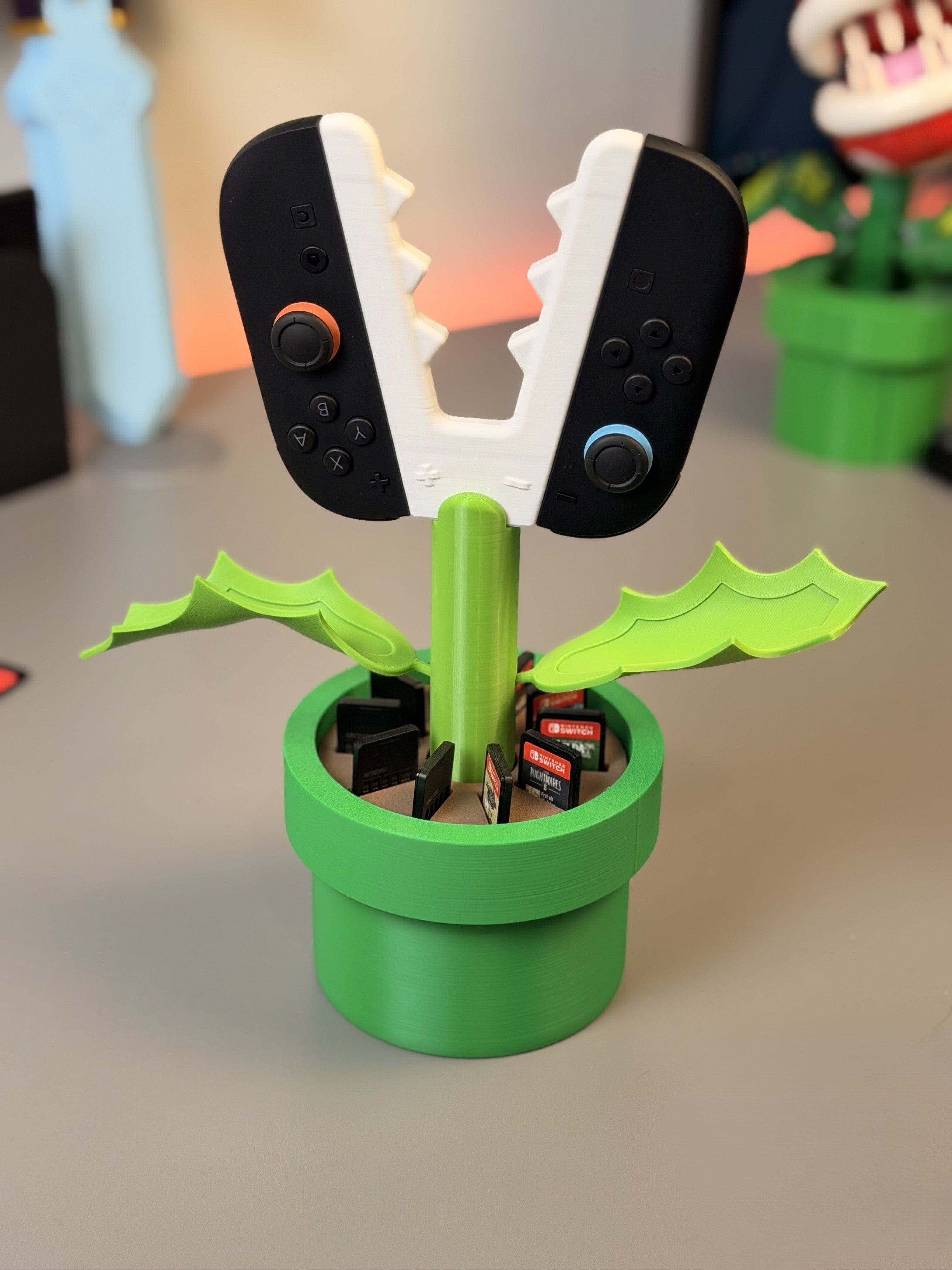 Piranha Plant Joy-Con Grip for Nintendo Switch 2 (NS2) | Controller Handle & Game Card Holder