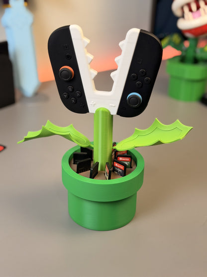 Piranha Plant Joy-Con Grip for Nintendo Switch 2 (NS2) | Controller Handle & Game Card Holder
