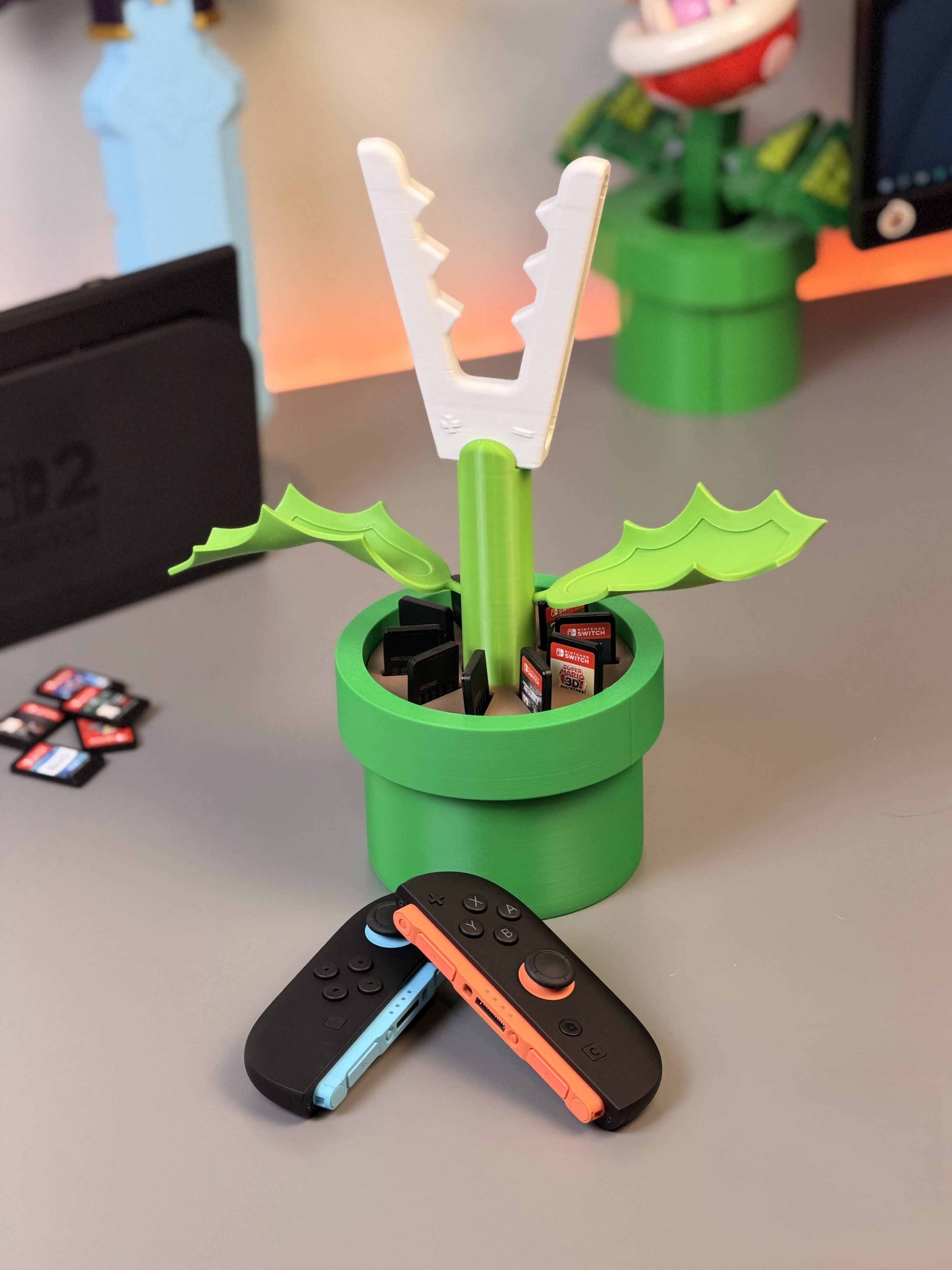 Piranha Plant Joy-Con Grip for Nintendo Switch 2 (NS2) | Controller Handle & Game Card Holder