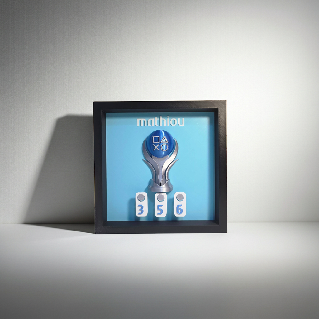 PlayStation Trophy Counter Display – Custom Colors, PSN Name