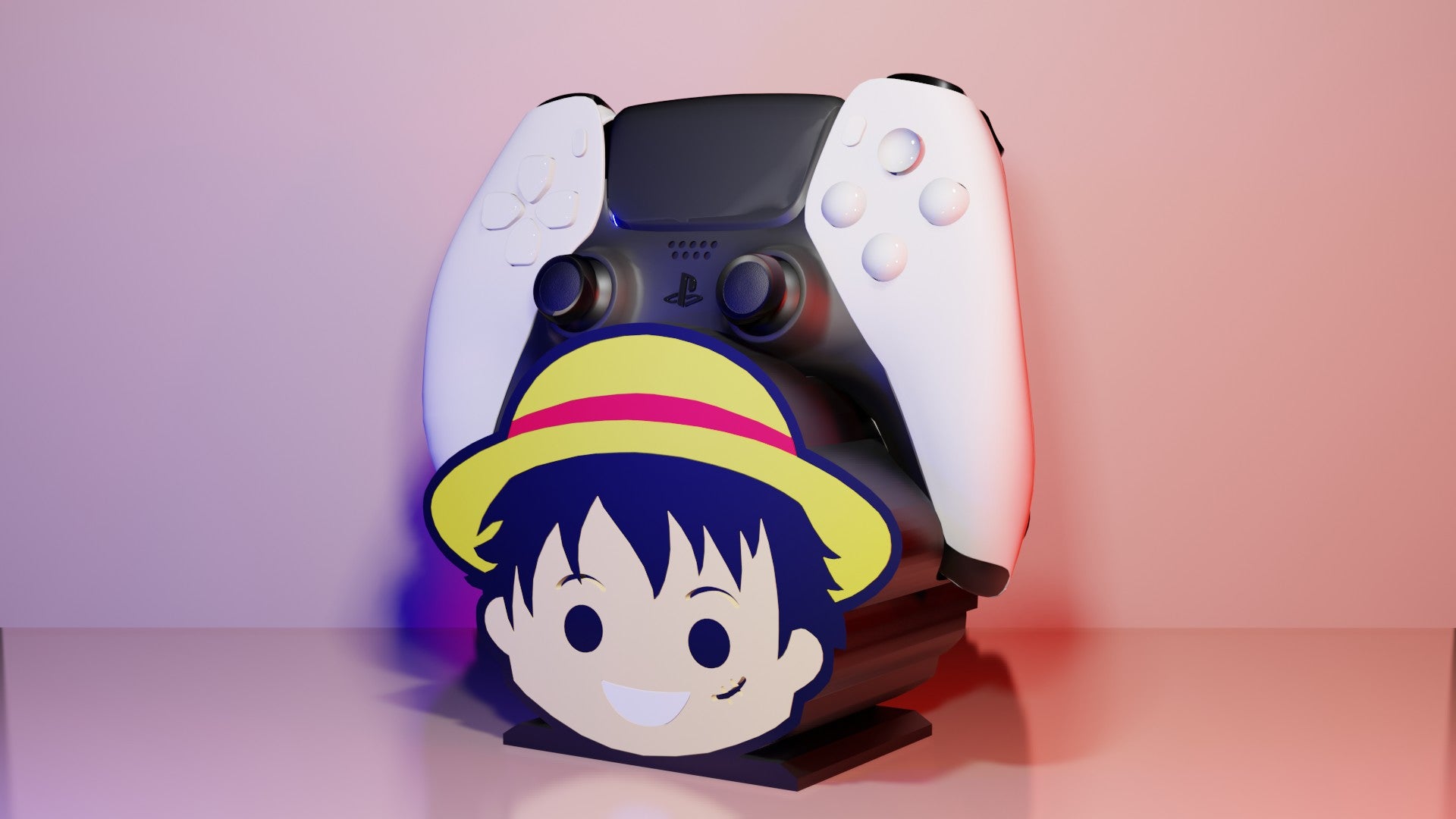 Monkey D. Luffy Controller Holder – Universal Gamepad Stand – One Piece Anime Gaming Desk Decor