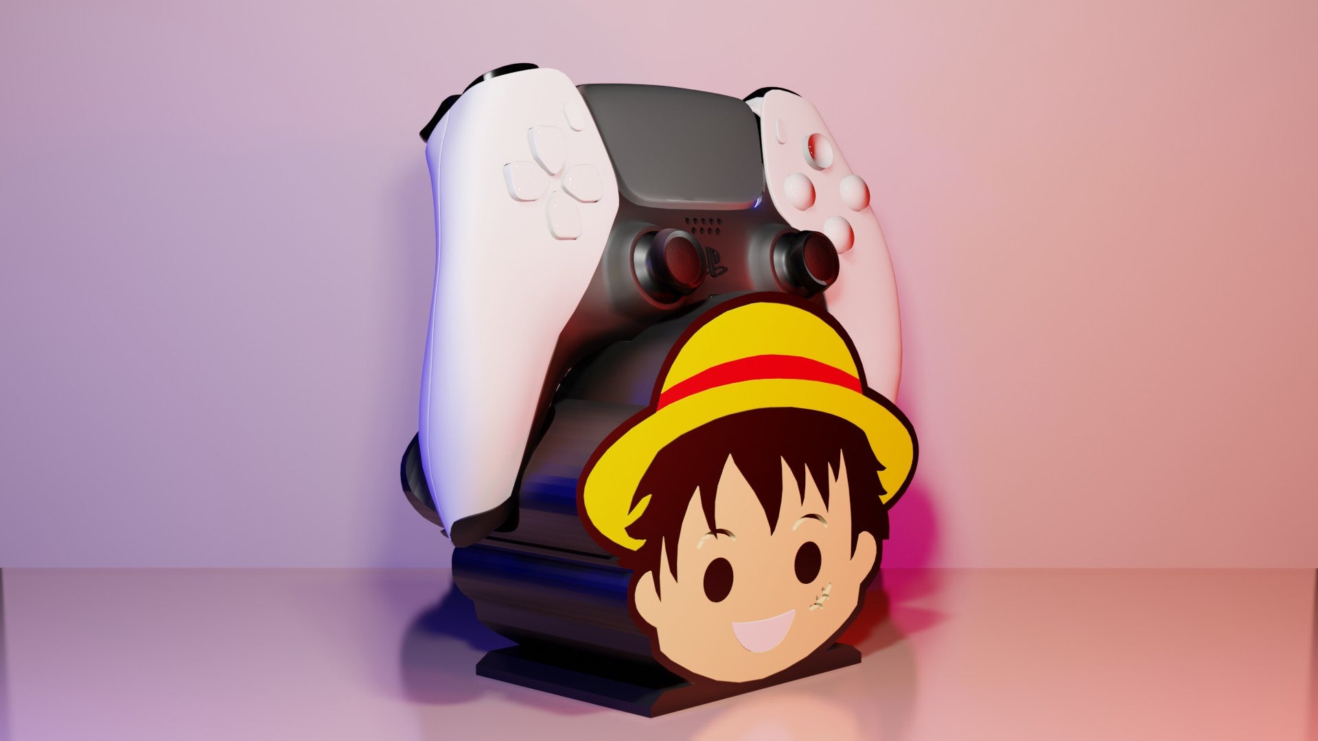 Monkey D. Luffy Controller Holder – Universal Gamepad Stand – One Piece Anime Gaming Desk Decor