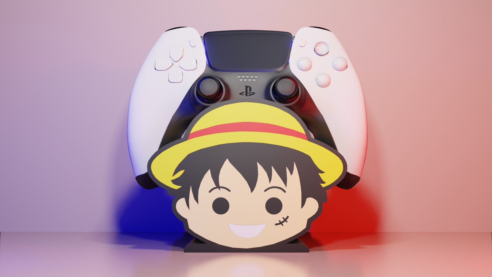 Monkey D. Luffy Controller Holder – Universal Gamepad Stand – One Piece Anime Gaming Desk Decor