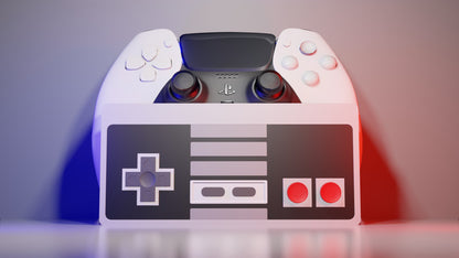 Retro NES Style Universal Controller Stand - Holder for PS5, Xbox, Switch Pro & PC Controllers - Gaming Room Desk Decor
