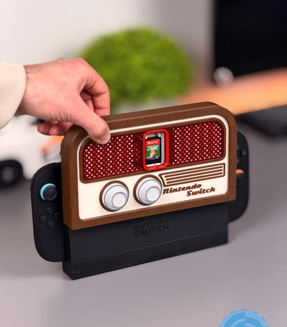 Retro Switch 2: Vintage Radio Style Front Panel for Nintendo Switch 2 (4 Game Cartridge Slots)