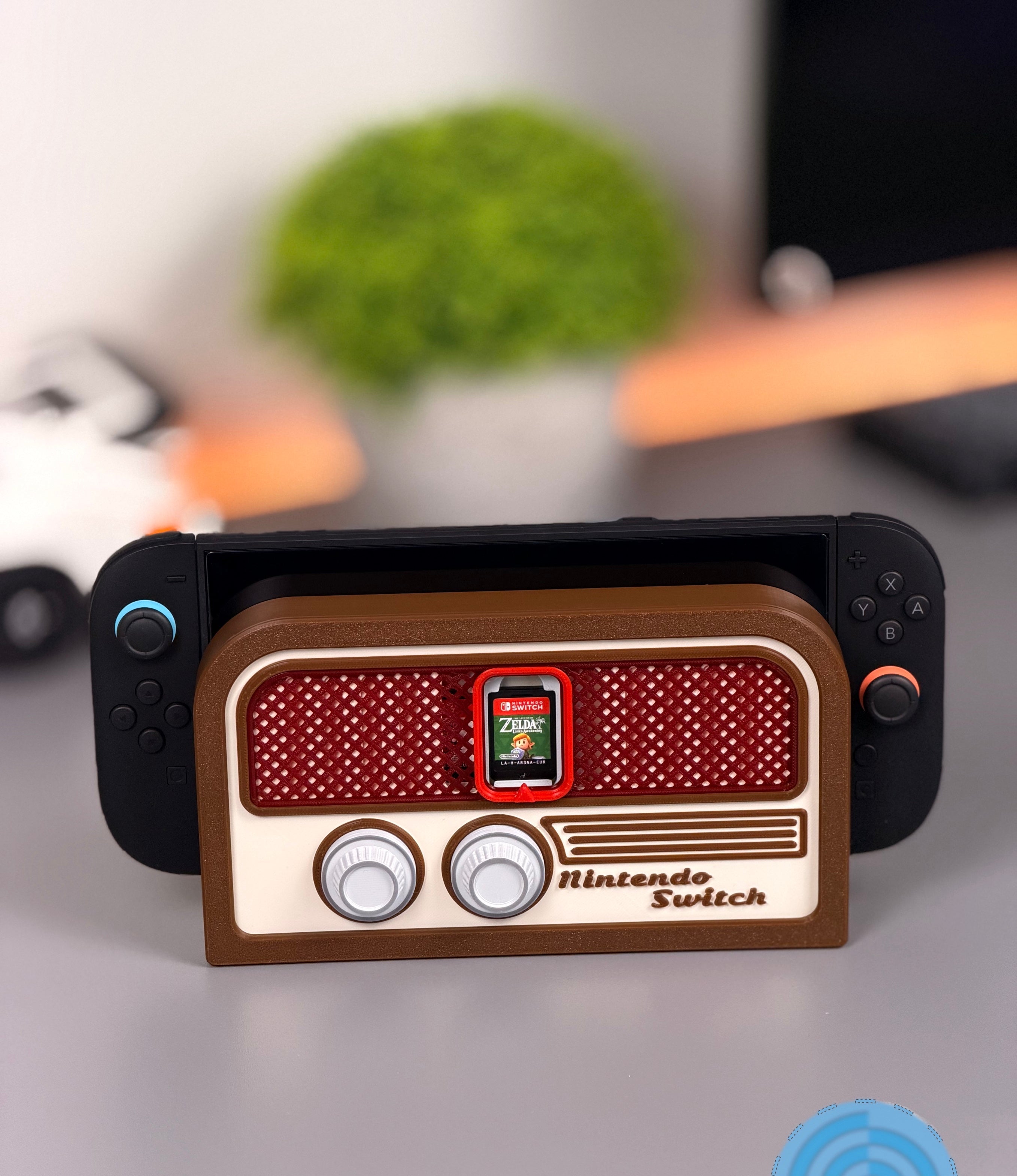 Retro Switch 2: Vintage Radio Style Front Panel for Nintendo Switch 2 (4 Game Cartridge Slots)