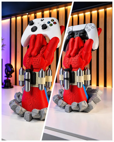 Spider-Man Inspired Controller Stand – 3D Printed Gaming Controller Holder for PS5, Xbox & Nintendo Switch