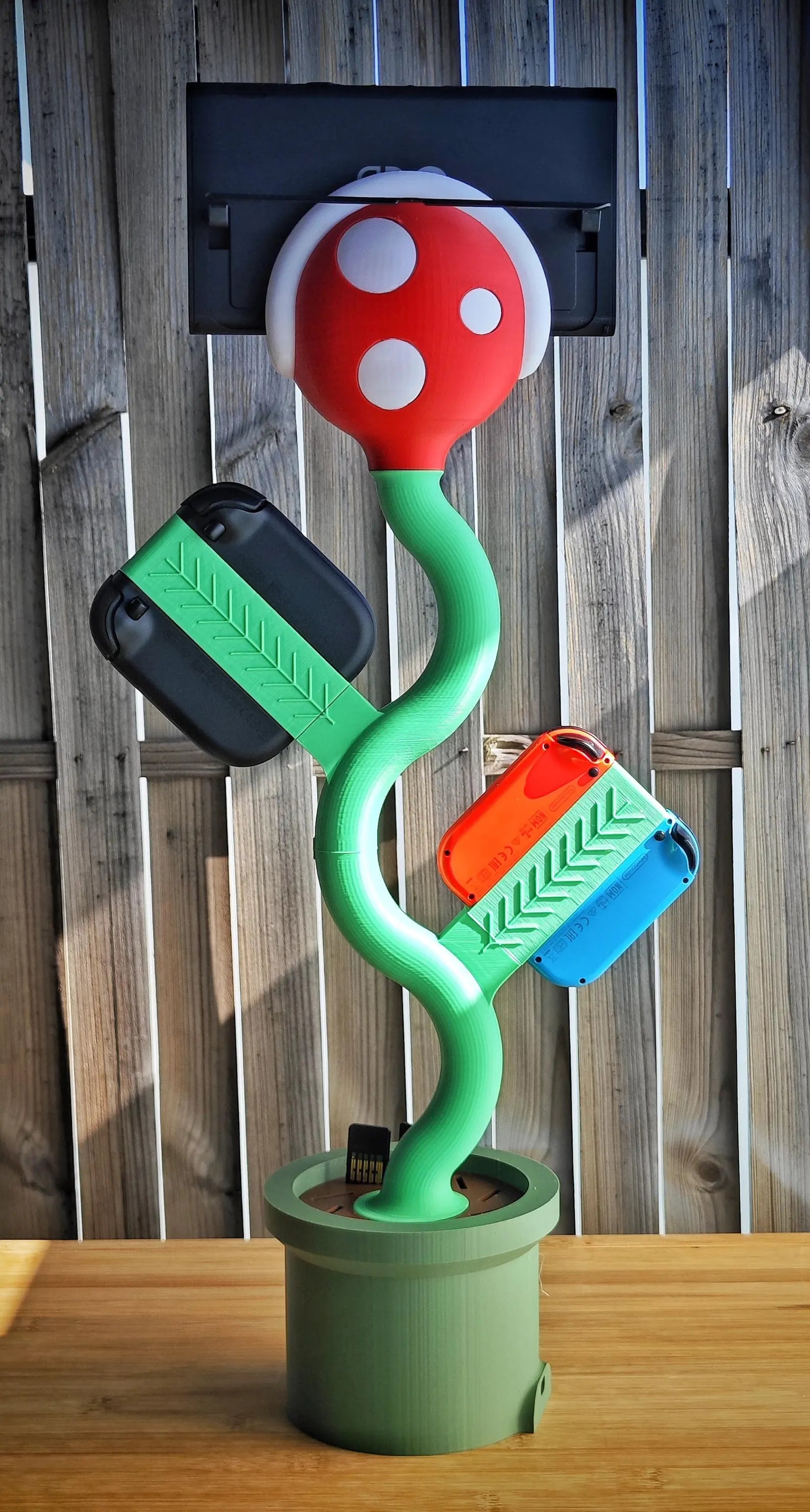 Super Mario Piranha Plant Stand for Nintendo Switch 2, Dock, Joy-Con Holder, Charging & TV Mode