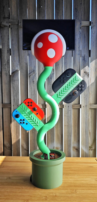 Super Mario Piranha Plant Stand for Nintendo Switch 2, Dock, Joy-Con Holder, Charging & TV Mode