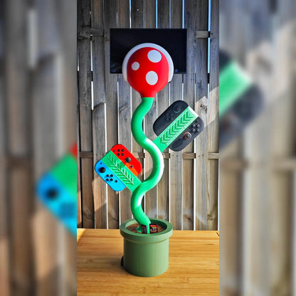 Super Mario Piranha Plant Stand for Nintendo Switch 2, Dock, Joy-Con Holder, Charging & TV Mode