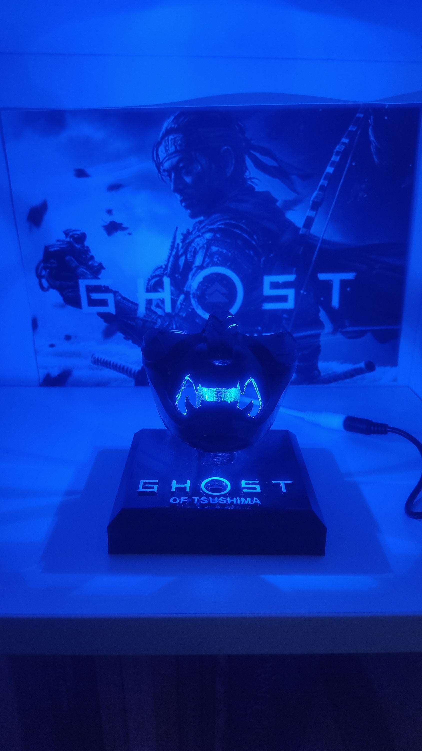 Ghost Of Tsushima RGB LED Light Lamp Black 3D Made