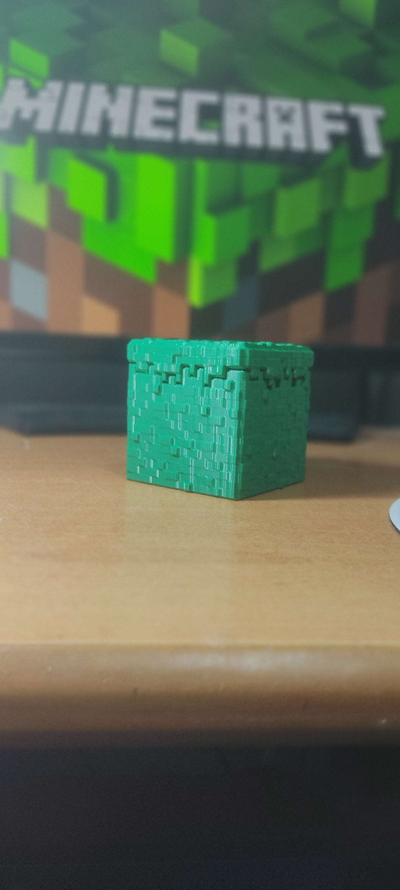 3D Minecraft Grass Block Fan Art Money Box Piggy Bank Money Bank