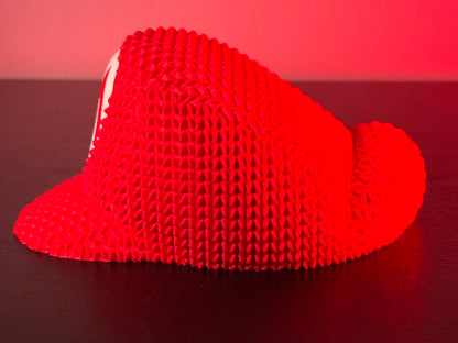 Knitted Super Mario Hat Decor – Mario Cap Gaming Room Decoration – Retro Gamer Gift – Nintendo Inspired Display Piece