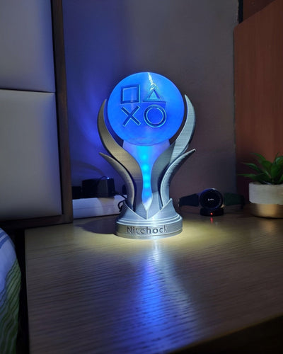 Playstation 5 Platinum Trophy Lamp - Giant Size - RGB Color - 3DPrintingLabDesigns