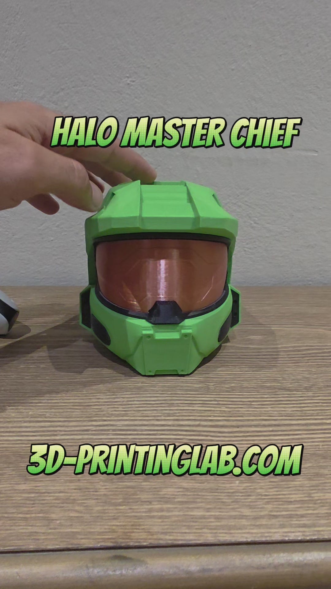 Load video: Halo Master Chief Controller Stand – Xbox &amp; PS5 Holder – Spartan Gaming Desk Decor