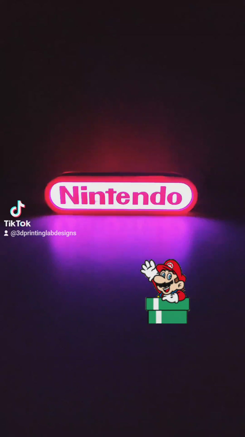 Nintendo Logo RGB & WiFi LED Lamp Lightbox – 3DPrintingLabDesigns