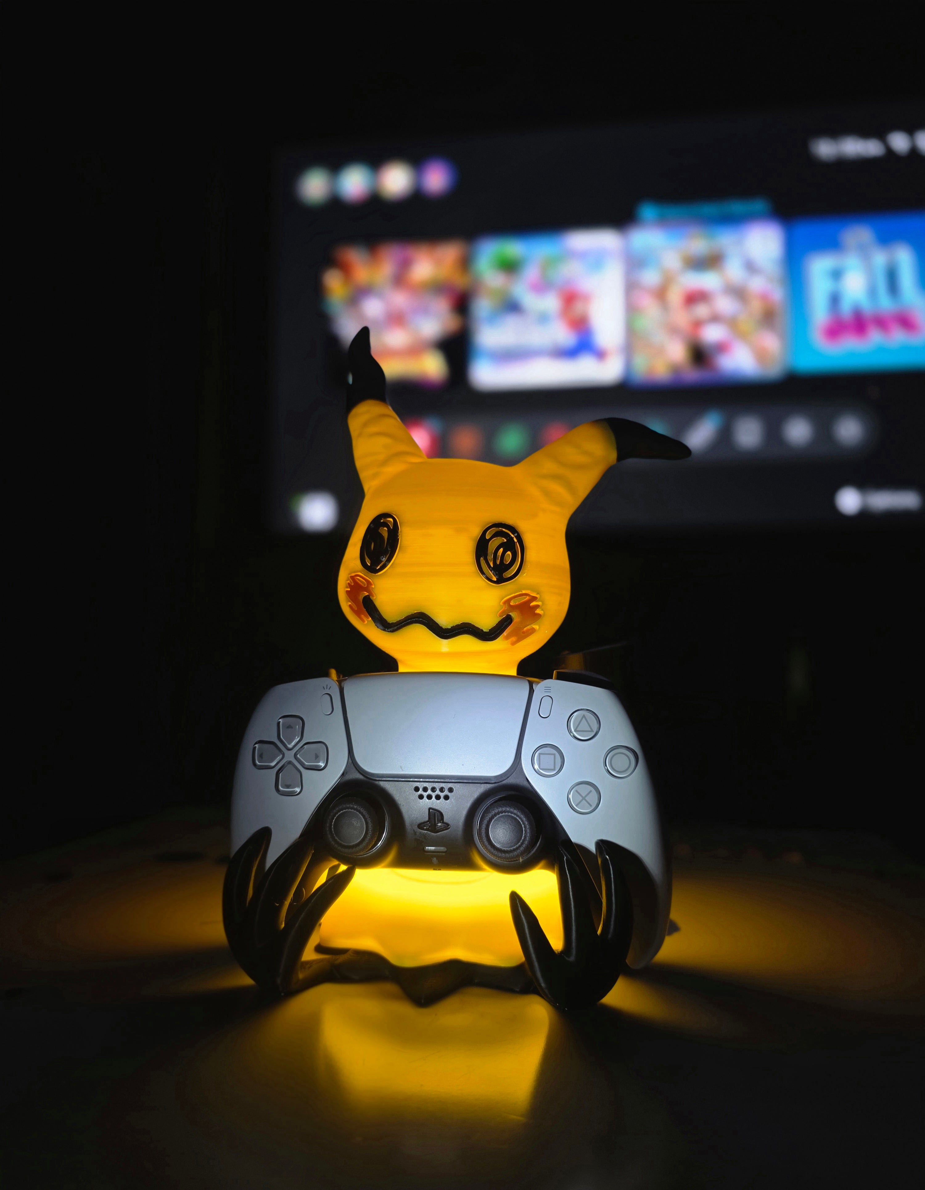 Mimikyu Controller Stand Lamp, Ghost Glow Night Light, Gaming Room Decor