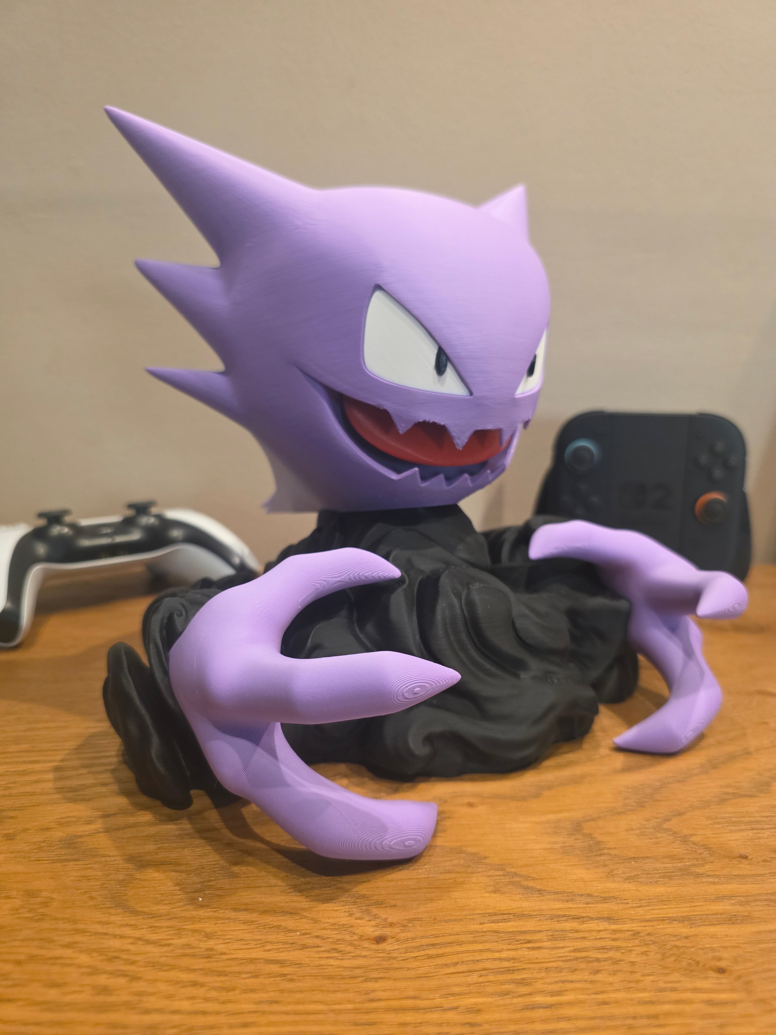 Haunter Controller Holder — 3D Printed Pokémon Gaming Stand for PS5, Xbox & Nintendo Switch