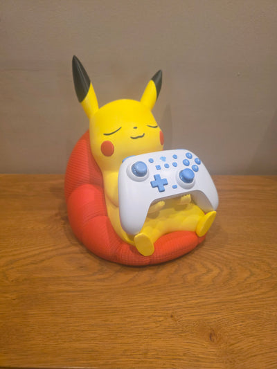 Pikachu Controller Stand for PS5 & Xbox, Cute Sleeping Pokemon Controller Holder, Gaming Desk Decor and Gift for Gamers