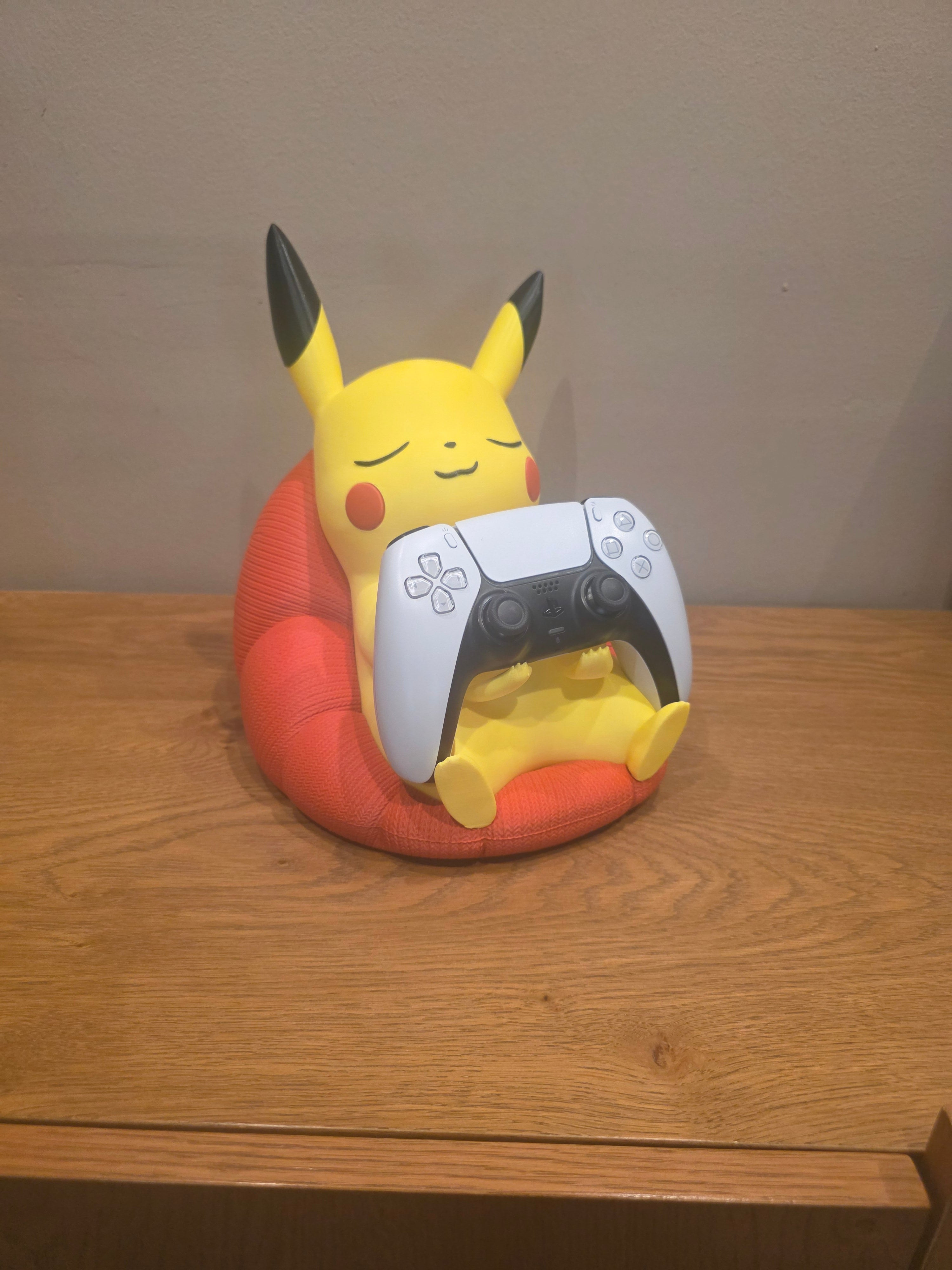 Pikachu Controller Stand for PS5 & Xbox, Cute Sleeping Pokemon Controller Holder, Gaming Desk Decor and Gift for Gamers
