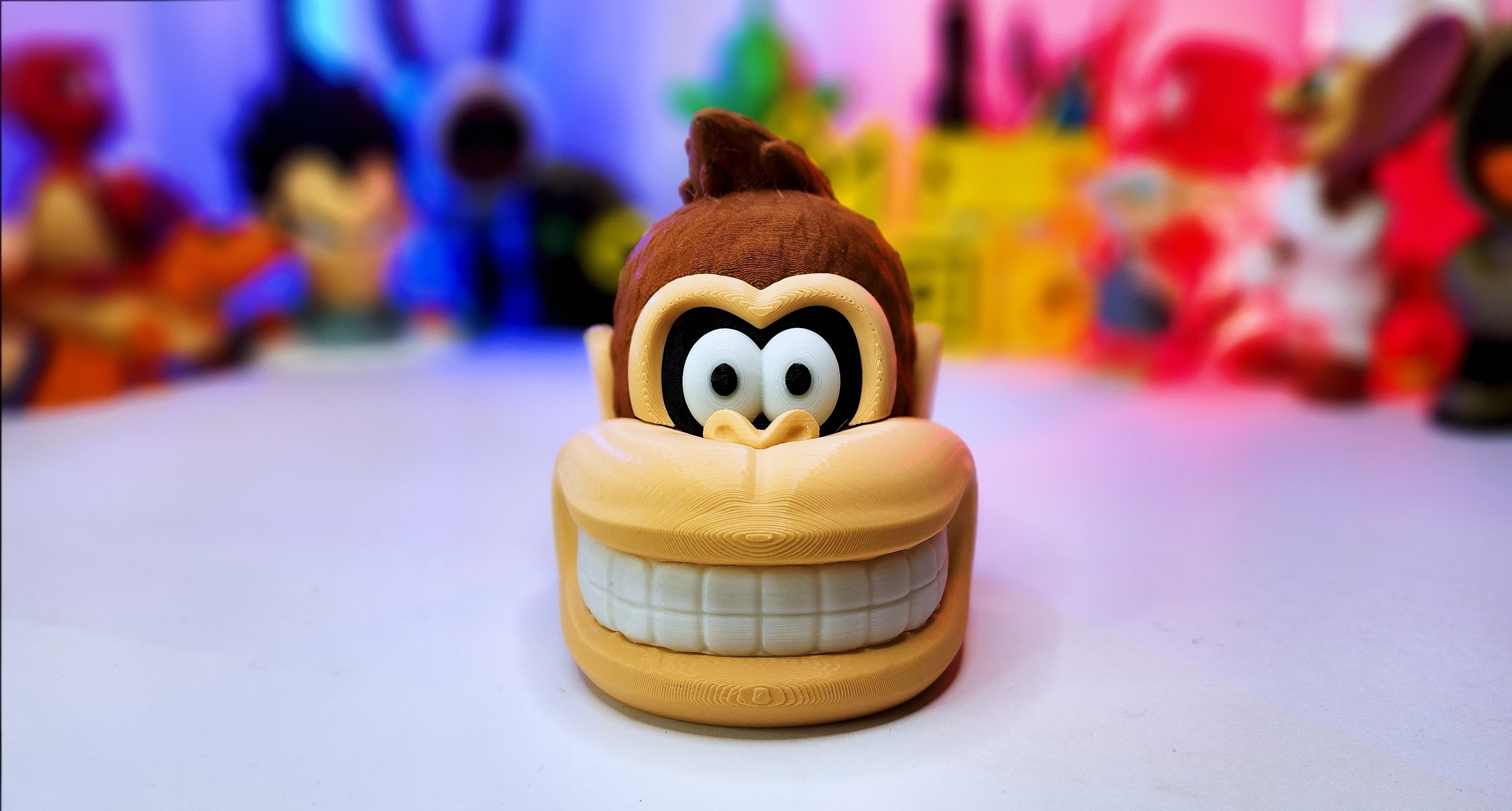 Donkey Kong Controller Holder & Echo Dot Stand – Nintendo, PlayStation, Xbox Compatible – Funny Game Room Decor