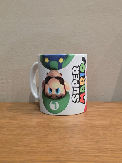 Super Mario Coffee Mug | Nintendo Gaming Gift | Mario & Luigi Ceramic Cup | Gamer Gift Idea | Birthday Gift for Him | Gaming Room Decor