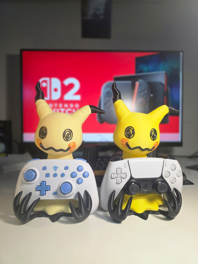 Mimikyu Controller Holder & Stand | Ghost Type Fan Art Gaming Accessory | Compatible with Xbox, PS5 & Nintendo Switch Pro | Geeky Room Decor & Gamer Gift
