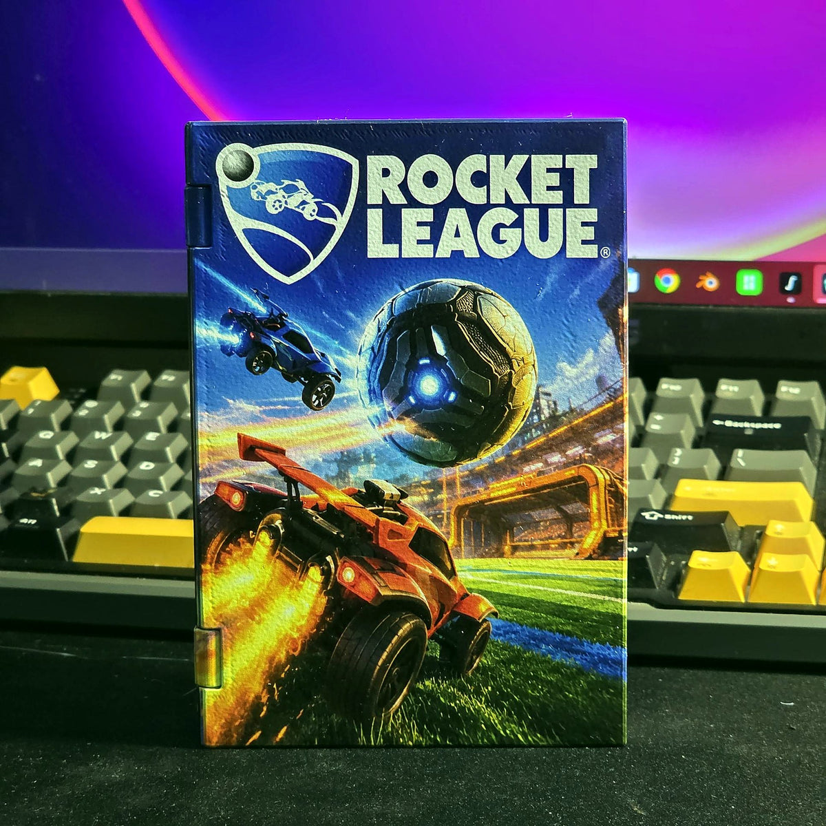 Rocket League Platinum Trophy Display Case – Personalized Steelbook-Style Case, 15 cm (5.9 in), 3D Printed PLA+