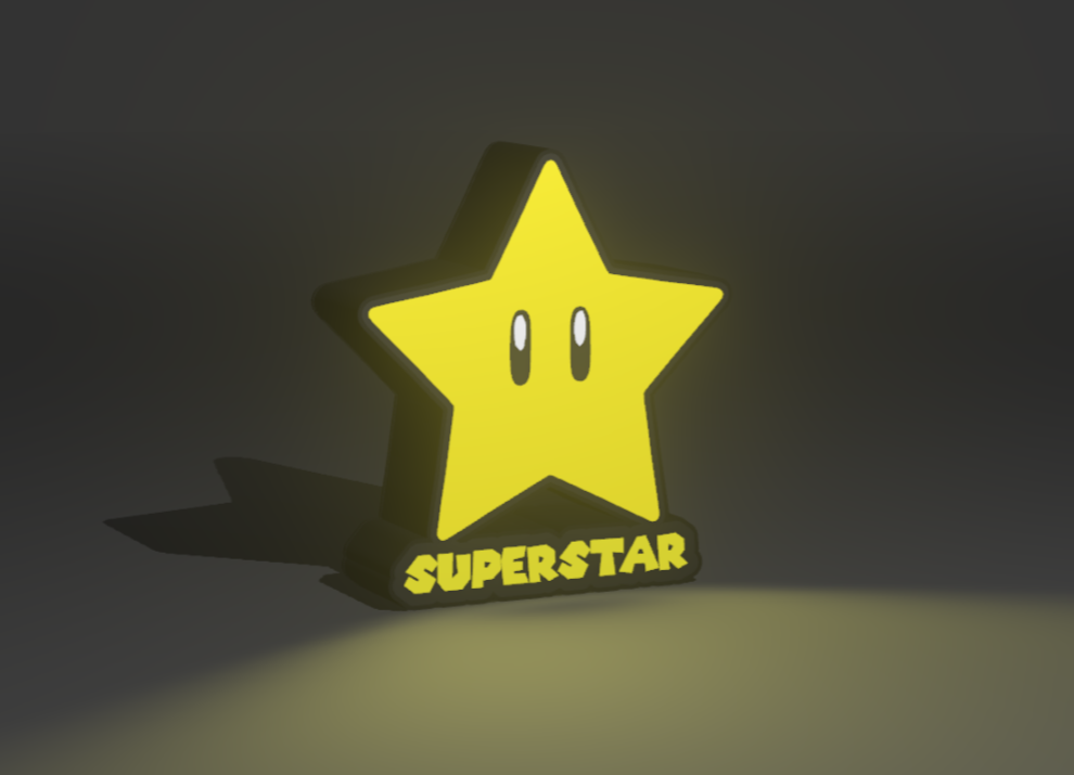 Super Mario Superstar RGB LED Light – Custom Lightbox Night Lamp Ninte ...