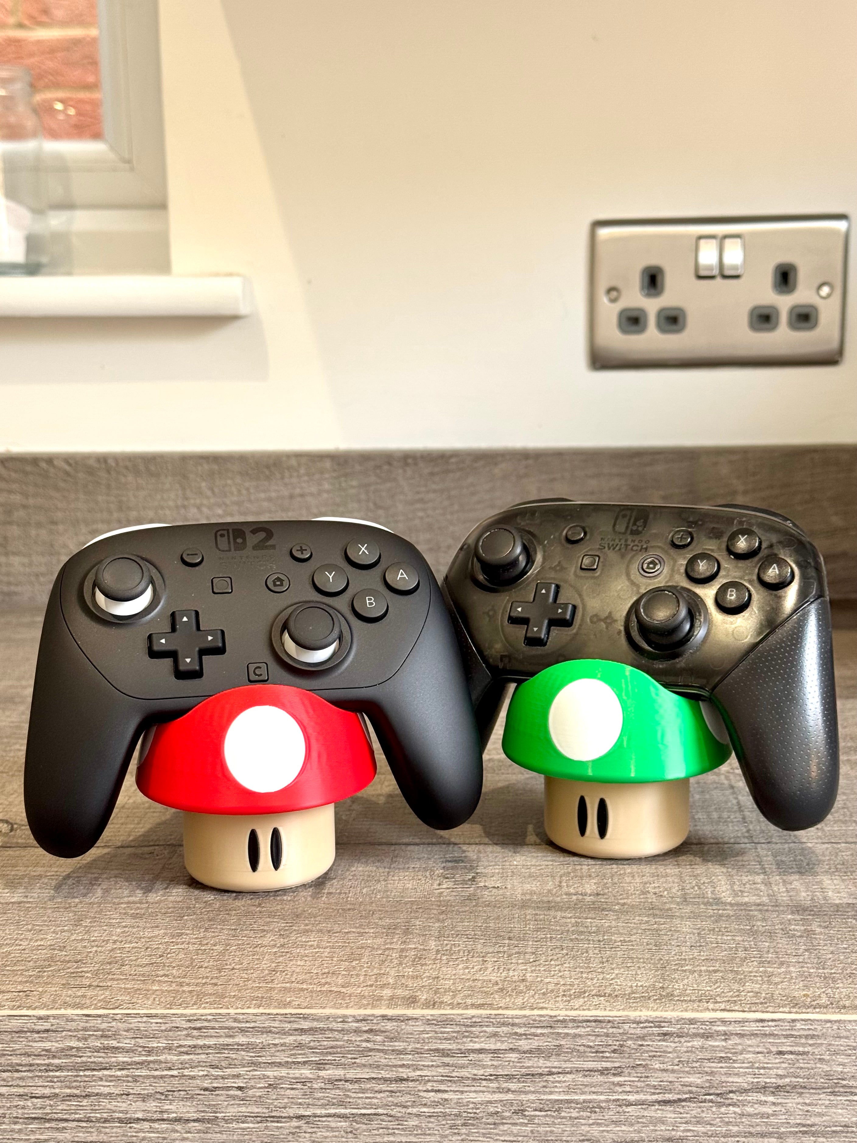Nintendo Switch 1 & 2 Pro Controller Mushroom Toad Stand Holder