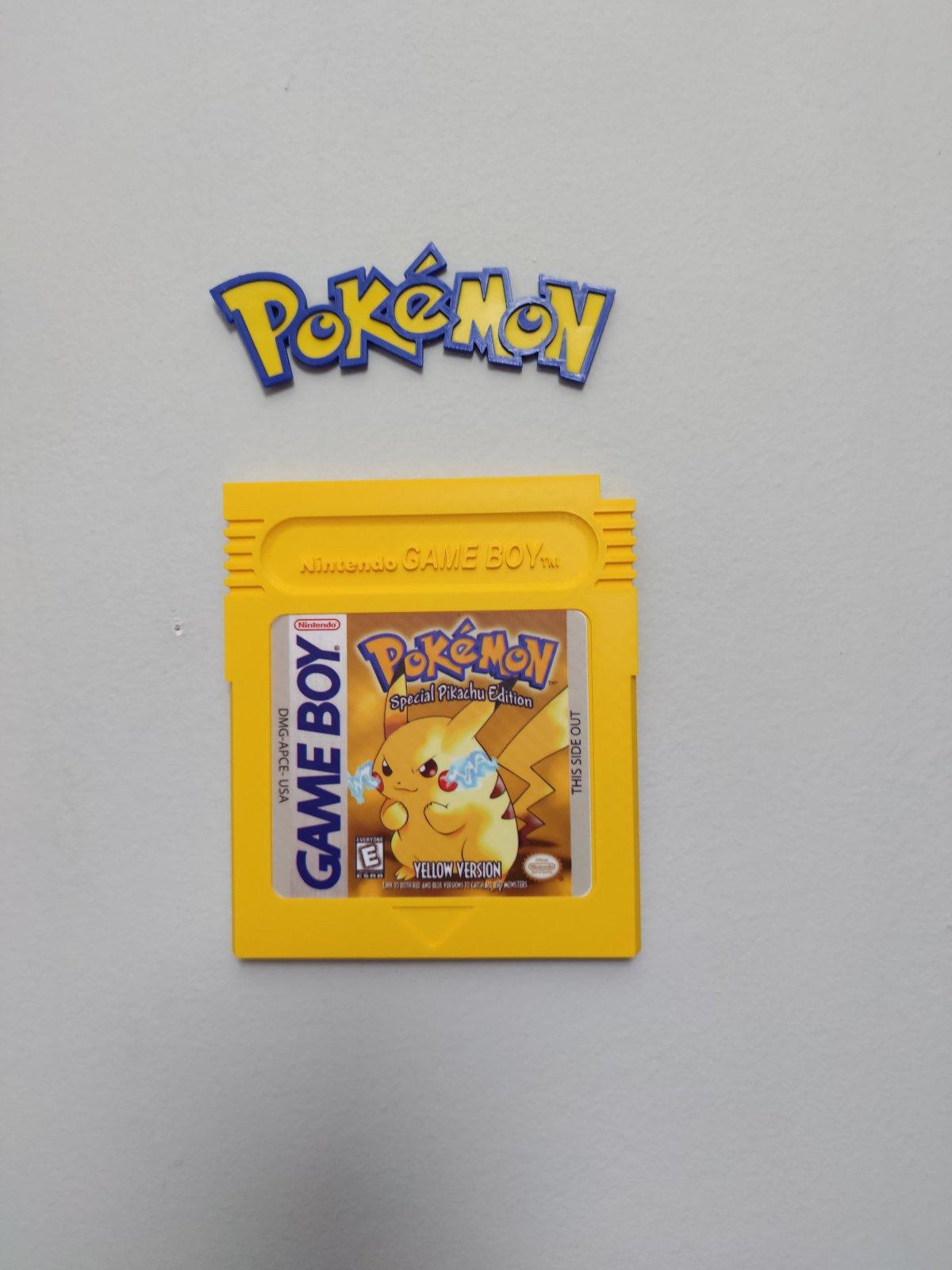 Giant Catridge Pokemon Pikachu Yellow Version of Nintendo Game Boy - 3DPrintingLabDesigns